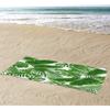 Chickw1 Microfiber Beach Towel, Large Lightweight Quick-Dry Bath Towel, Green Leaf Plant, 2.80 x 160 cm view 1