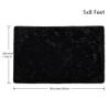 Tepook Super-Soft Shag Rug for Bedroom and Living Room, Black, 1.5 x 2.4 m view 2