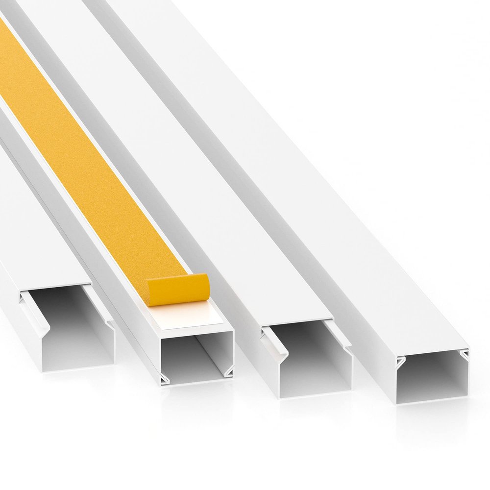 SCOS Smartcosat Cable Raceway, 30 x 20 mm, 50 x 2 m, White, Self-Adhesive