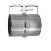 BASIT Stainless Steel Pipe Connector for 42.4 x 2 mm, V2A Handrail RV40I view 4