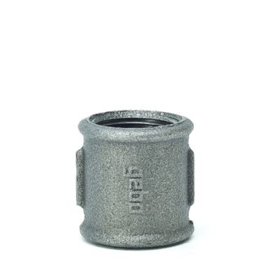 Black Malleable Iron Threaded Coupling, Female x Female, 1 1/2 in, Type 270, DVGW
