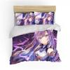 NICHIYOBI Genshin Impact Keqing Duvet Cover Set, 3D Digital Print, 260 x 220 cm view 1