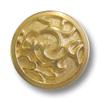 Set of 6 Gold-Tone Metal Buttons with Vine Pattern, Approx. 15 mm view 1