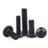 Pucarbon Steel Black Large Flat-Head Screws, Umbrella-Head Screws, M3/M4 Mushroom-Head Screws, 100 Pieces - M4 x 10 view 1