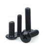 Pucarbon Steel Black Large Flat-Head Screws, Umbrella-Head Screws, M3/M4 Mushroom-Head Screws, 100 Pieces - M4 x 10 view 4