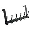 Over-the-Door Hooks, 12-Hook Metal Rack, Black view 1