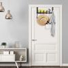 Over-the-Door Hooks, 12-Hook Metal Rack, Black view 2