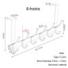 Over-the-Door Hooks, 12-Hook Metal Rack, Black view 4