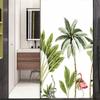 Xijier Decorative Window Film with Flowers and Flamingo, Non-Adhesive Frosted Glass Door/Window Decal, 40 x 120 cm (W x H) view 3