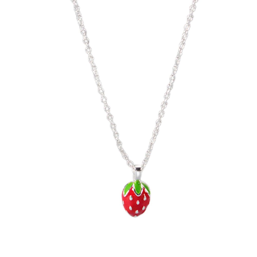 SONGK Sweet Strawberry Pendant Necklace for Women