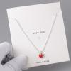 SONGK Sweet Strawberry Pendant Necklace for Women view 3
