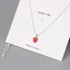 SONGK Sweet Strawberry Pendant Necklace for Women view 4