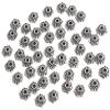 LiuliuBull 50-Piece Silver Flower Filigree Bead Caps, 6–14 mm, Style 15, 7 mm view 1