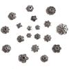 LiuliuBull 50-Piece Silver Flower Filigree Bead Caps, 6–14 mm, Style 15, 7 mm view 2
