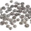 LiuliuBull 50-Piece Silver Flower Filigree Bead Caps, 6–14 mm, Style 15, 7 mm view 3
