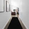 rugsx KARMEL Smooth Runner Rug – Solid-Color Carpet Runner for Kitchen, Living Room & Hallway – Black – 80 x 200 cm view 2