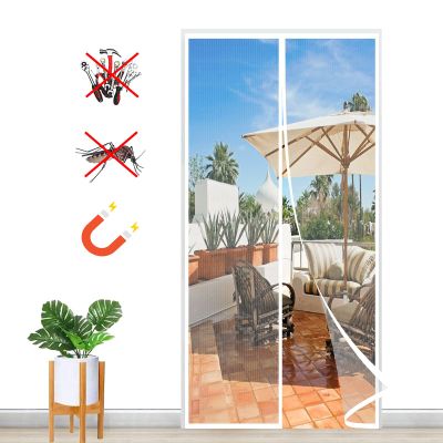 BAJIAN-LI Magnetic Screen Door, Automatic Closing, White, 130 x 180 cm (51 x 70 in)