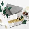 NEUSER PAPER 50-Piece Christmas Card Set, DIN A6, Gray, with Christmas Trees and Greeting, with DIN C6 Graphite Envelopes view 2