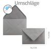 NEUSER PAPER 50-Piece Christmas Card Set, DIN A6, Gray, with Christmas Trees and Greeting, with DIN C6 Graphite Envelopes view 4
