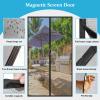 BAJIAN-LI Magnetic Screen Door, Black, 230 x 250 cm view 3