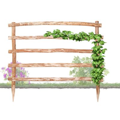 BooGardi Natural Wooden Trellis, 33 Sizes, 120 x 180 cm, Freestanding Garden Climbing Support