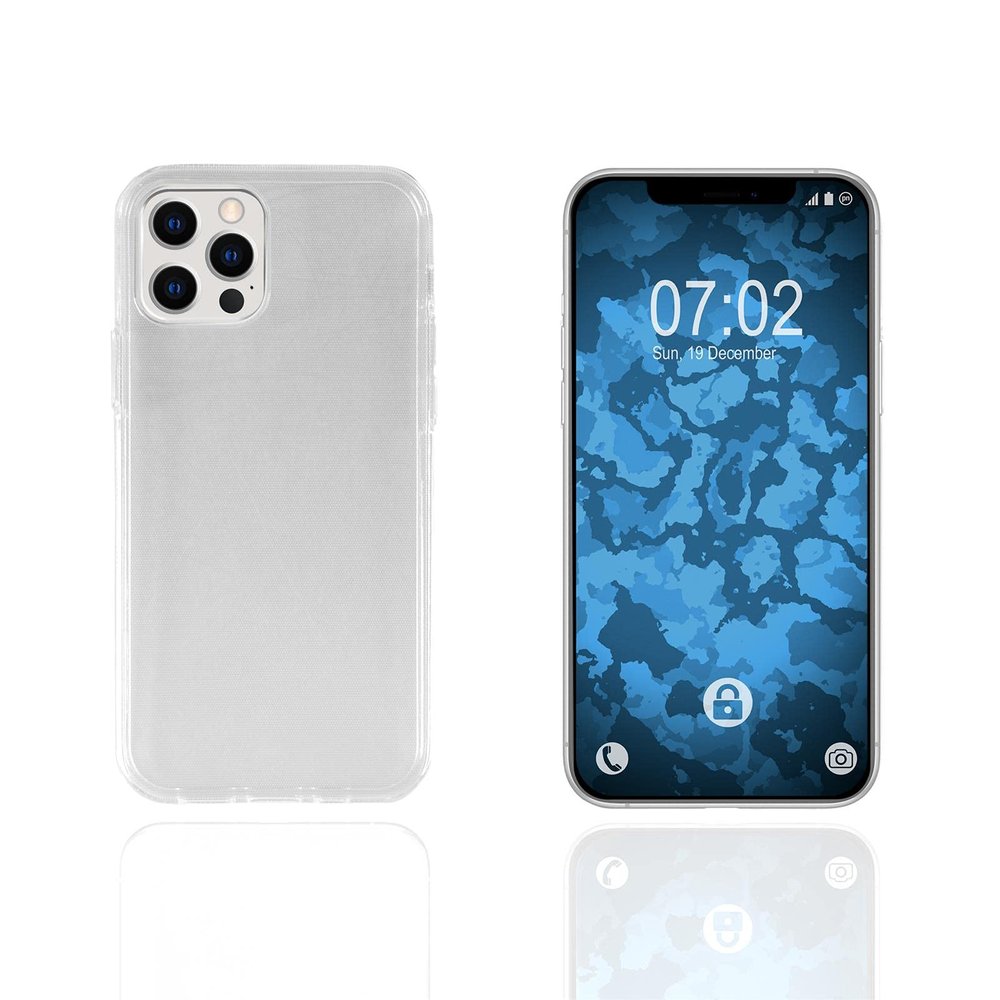 PhoneNatic Case Compatible with iPhone 12 Pro Max, Transparent Silicone Cover