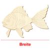 Wooden Goldfish V2 – DIY Décor, 1 Piece, 35 cm Wide view 3