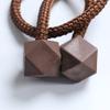LIJUCAI 2-Piece Magnetic Ball Curtain Tiebacks, Camel view 2
