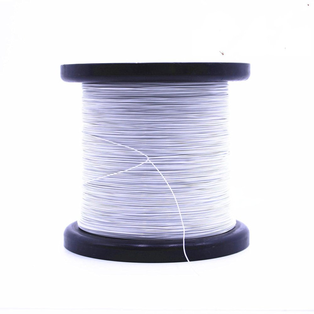 KEPOHK Fluoroplastic High-Temperature Ultra-Fine Electronic Wire, 26/28/30/32/34 AWG, White