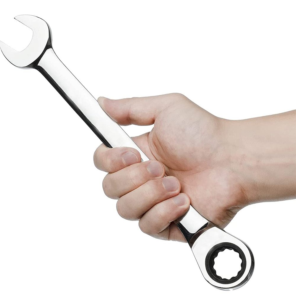HomeStyle 13 mm Metric Combination Ratcheting Wrench, Chrome-Vanadium Steel