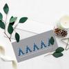 20 Christmas Cards with Envelopes, DIN Lang, Gray with Blue Fir Trees view 2