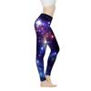 Xhuibop Yoga Leggings for Women, Tummy Control Workout Pants, High Waist, Galaxy, Large view 1