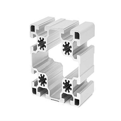 90x90L Aluminum Profile, B-Type Groove 10 (Light), Silver Anodized, 710 mm