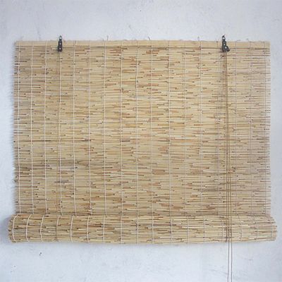 jiaju07 Natural Reed Roll-Up Blind, Sunshade for Windows and Balconies, 160 x 250 cm