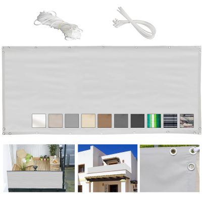 MEEYI Balcony Anti-Theft Privacy Screen, 90 × 700 cm, White