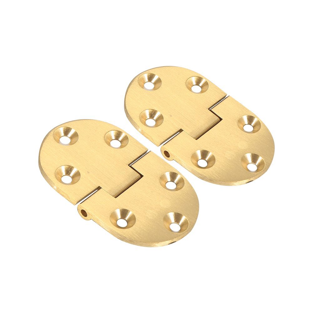 Tyenaza 2-Pack Brass Butler Tray Hinges, 2-1/2 x 1/2 in., with Screws