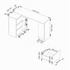 AKORD B-20 Corner Desk with 3 Drawers, 2 Shelves and a Cabinet Compartment with Door | W155 x H77 x D85 cm, 60 kg | Sonoma Oak view 3