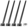 Drenky Black Metal Table Legs, 4-Pack, Tapered Angled Round Legs, 70 cm, with Non-Slip Silent Base, Stainless Steel, with Screws view 1