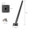 Drenky Black Metal Table Legs, 4-Pack, Tapered Angled Round Legs, 70 cm, with Non-Slip Silent Base, Stainless Steel, with Screws view 2