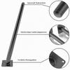 Drenky Black Metal Table Legs, 4-Pack, Tapered Angled Round Legs, 70 cm, with Non-Slip Silent Base, Stainless Steel, with Screws view 3