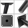 Drenky Black Metal Table Legs, 4-Pack, Tapered Angled Round Legs, 70 cm, with Non-Slip Silent Base, Stainless Steel, with Screws view 4