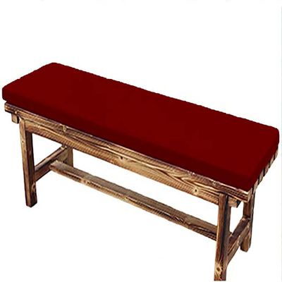 Waterproof Garden Bench Cushion, 40D High-Density Foam, 2/3-Seater, 120 x 45 x 5 cm (Burgundy)
