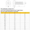 Rounded Self-Tapping Screws, 304 Stainless Steel Phillips Head, M2.3 × 6 mm, 100 Pieces view 2