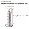Rounded Self-Tapping Screws, 304 Stainless Steel Phillips Head, M2.3 × 6 mm, 100 Pieces view 3