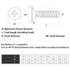 Black Phillips-Head Self-Tapping Screws, M2/M2.3/M2.6/M3, M3 × 10, 300 Pieces view 2