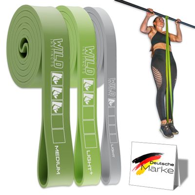 Wild Instincts 3-Piece Resistance Band Set with Bag & Training Web App