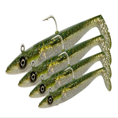 Savage Gear Sandeel V2 – Super-Realistic Sand Eel Imitation with Lively Kicking Action, Darting Jig Head, Pink Pearl Silver, 17.5 cm