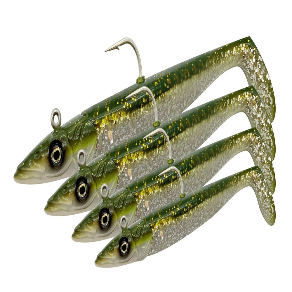 Savage Gear Sandeel V2 – Super-Realistic Sand Eel Imitation with Lively Kicking Action, Darting Jig Head, Pink Pearl Silver, 17.5 cm