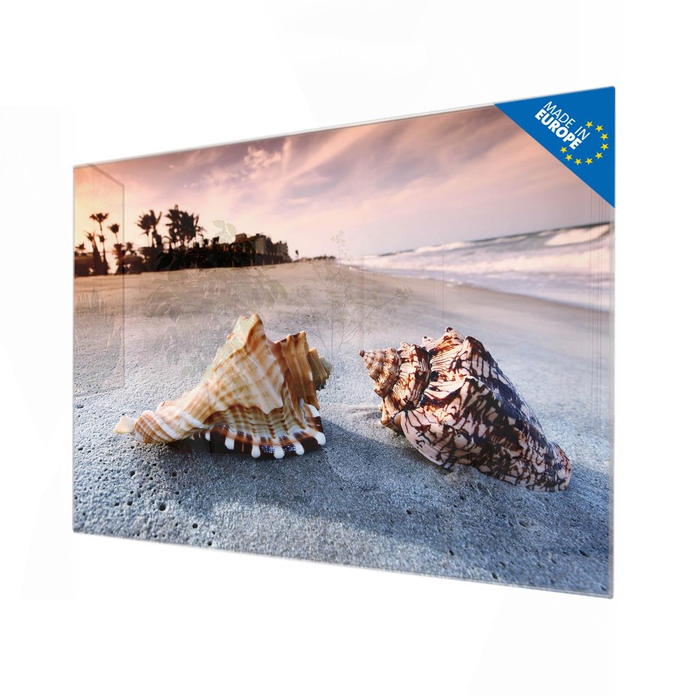 banjado Glass Memo Board, 120 x 80 cm, Beach and Sea Design