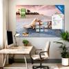 banjado Glass Memo Board, 120 x 80 cm, Beach and Sea Design view 2